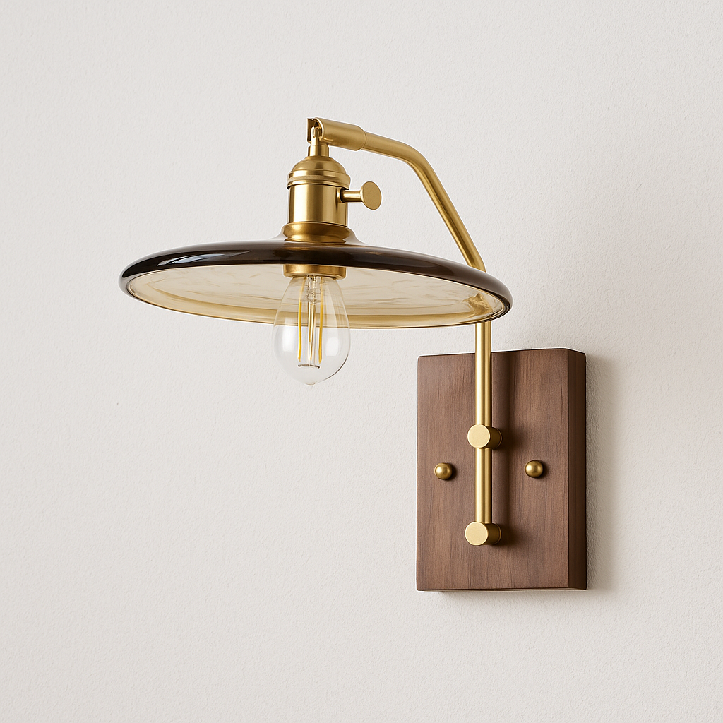 Luminária Arandela Moderna Minimalista Vidro Metal Shantal