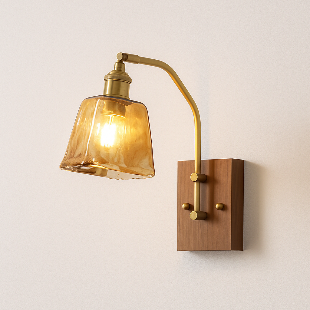 Luminária Arandela Moderna Minimalista Vidro Metal Shantal