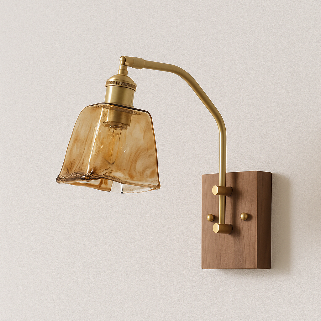 Luminária Arandela Moderna Minimalista Vidro Metal Shantal