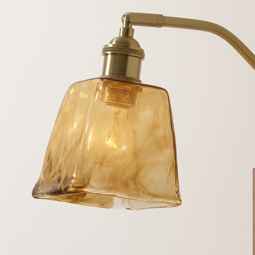 Luminária Arandela Moderna Minimalista Vidro Metal Shantal