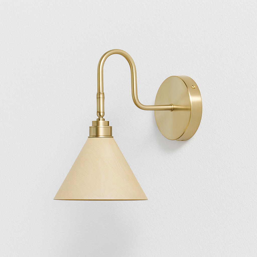 Luminária Arandela Moderna Minimalista Madeira Metal Valari