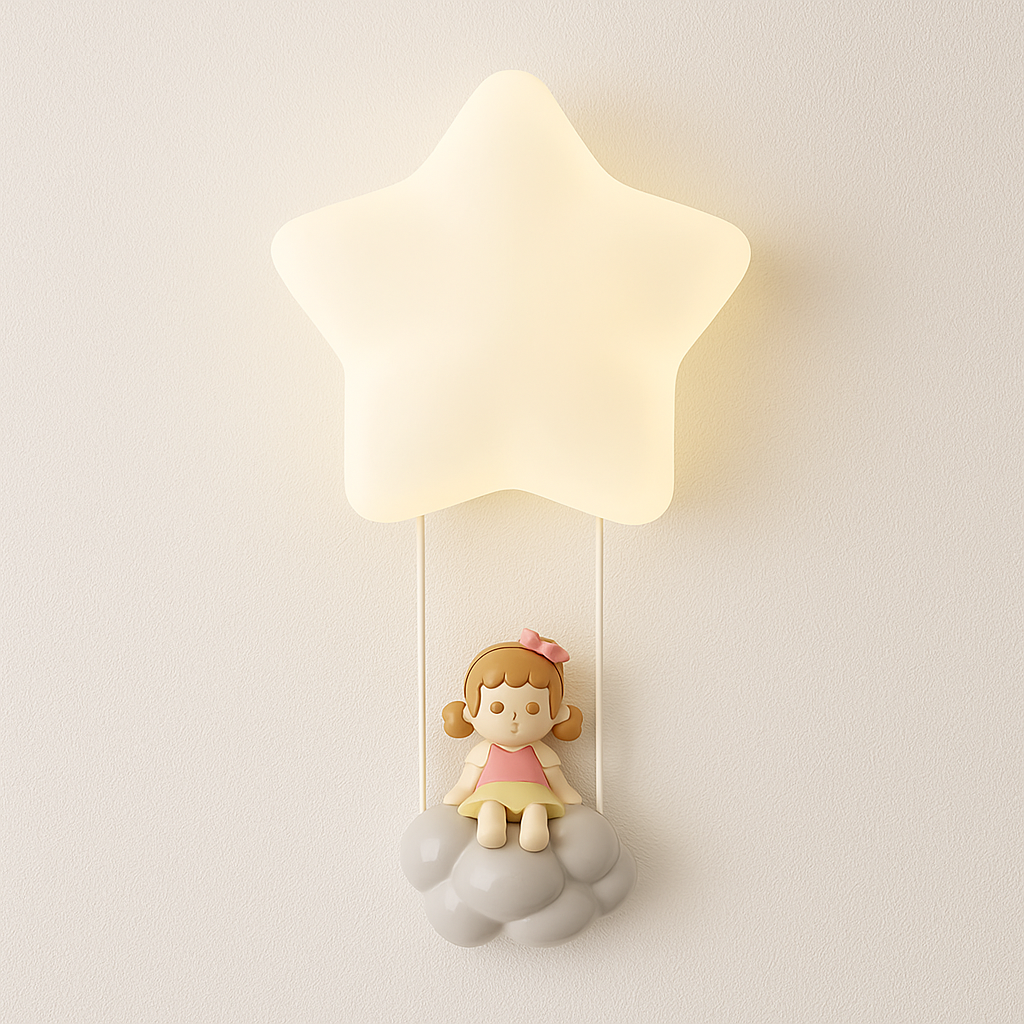 Luminária Arandela Moderna Infantil Resina Star Animals