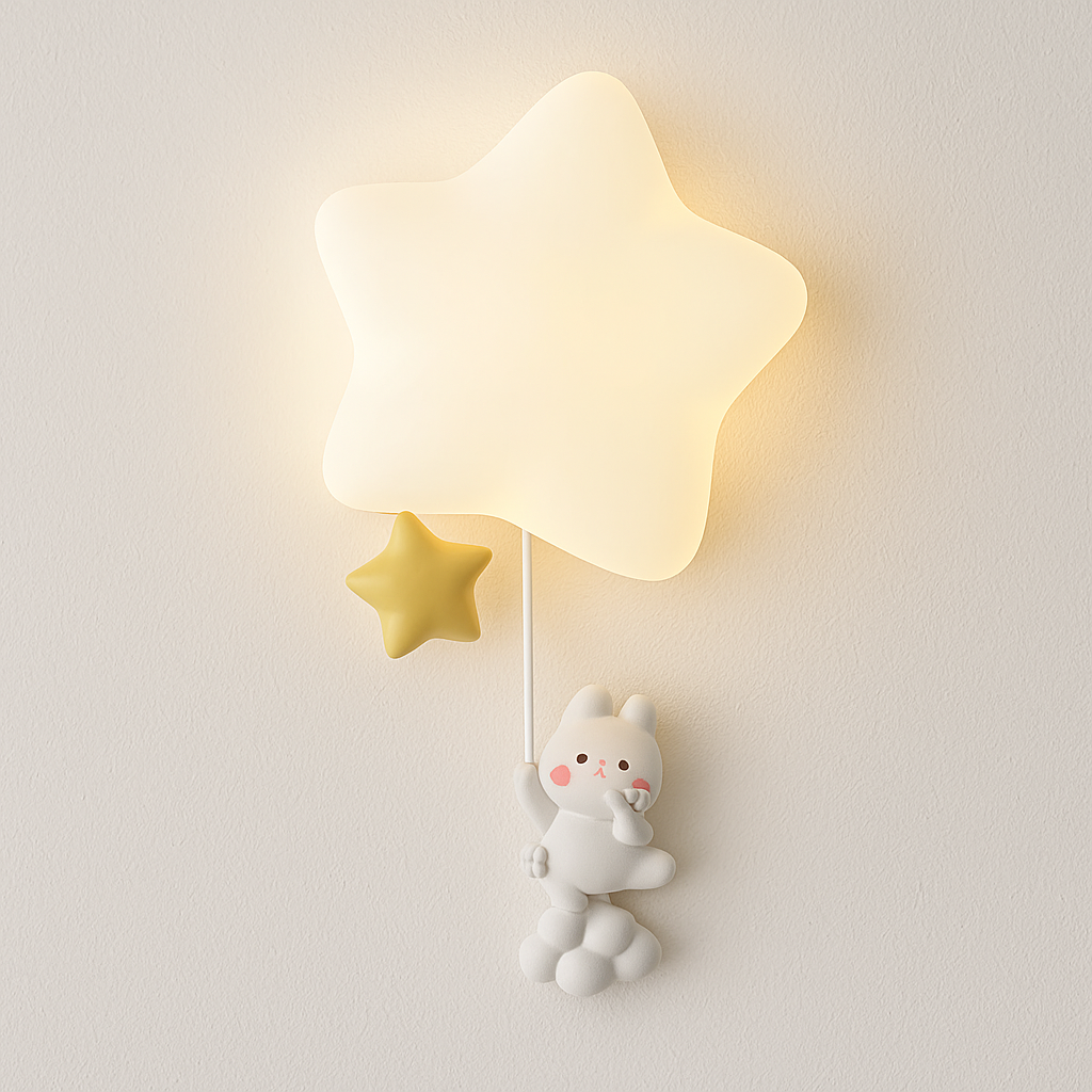Luminária Arandela Moderna Infantil Resina Star Animals