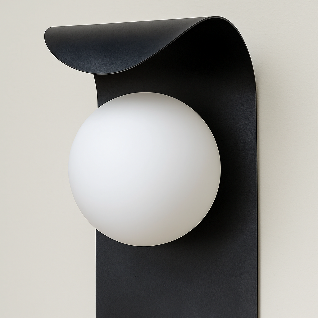 Luminária Arandela Moderna Minimalista Metal Vidro Bazile