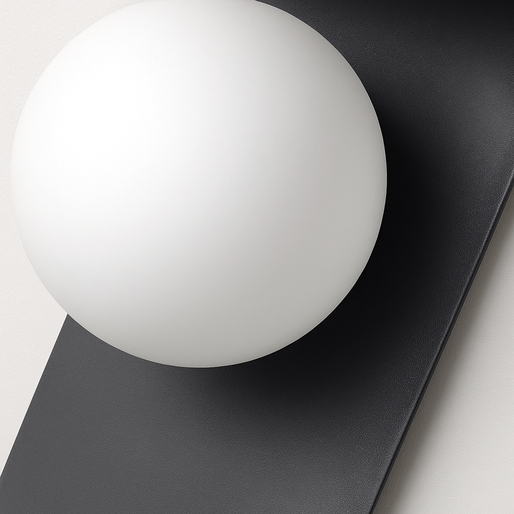Luminária Arandela Moderna Minimalista Metal Vidro Bazile