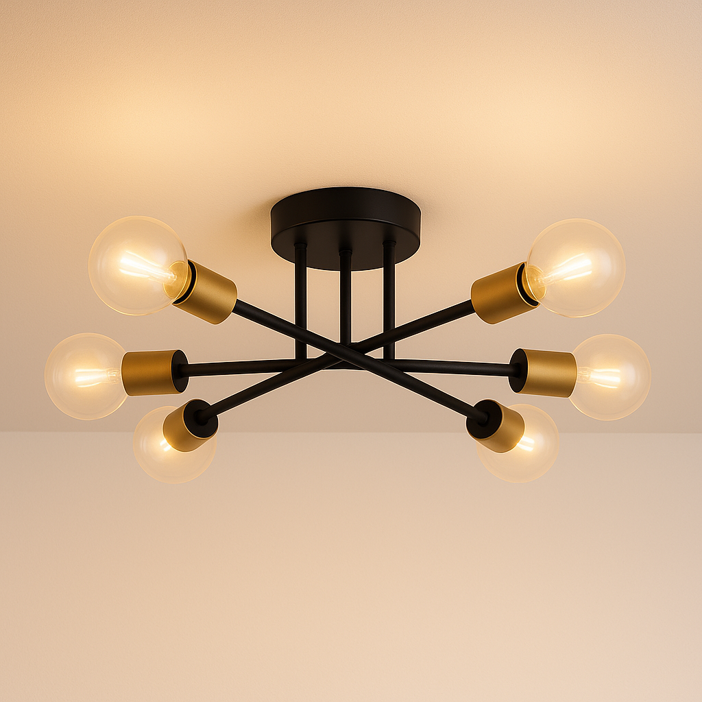 Luminária Plafon de Sobrepor Moderno Minimalista Sputnik