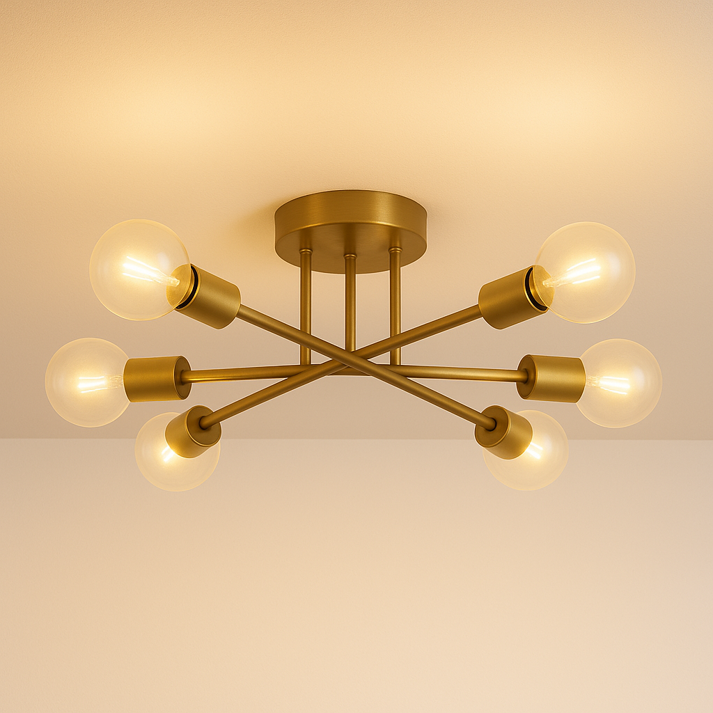Luminária Plafon de Sobrepor Moderno Minimalista Sputnik