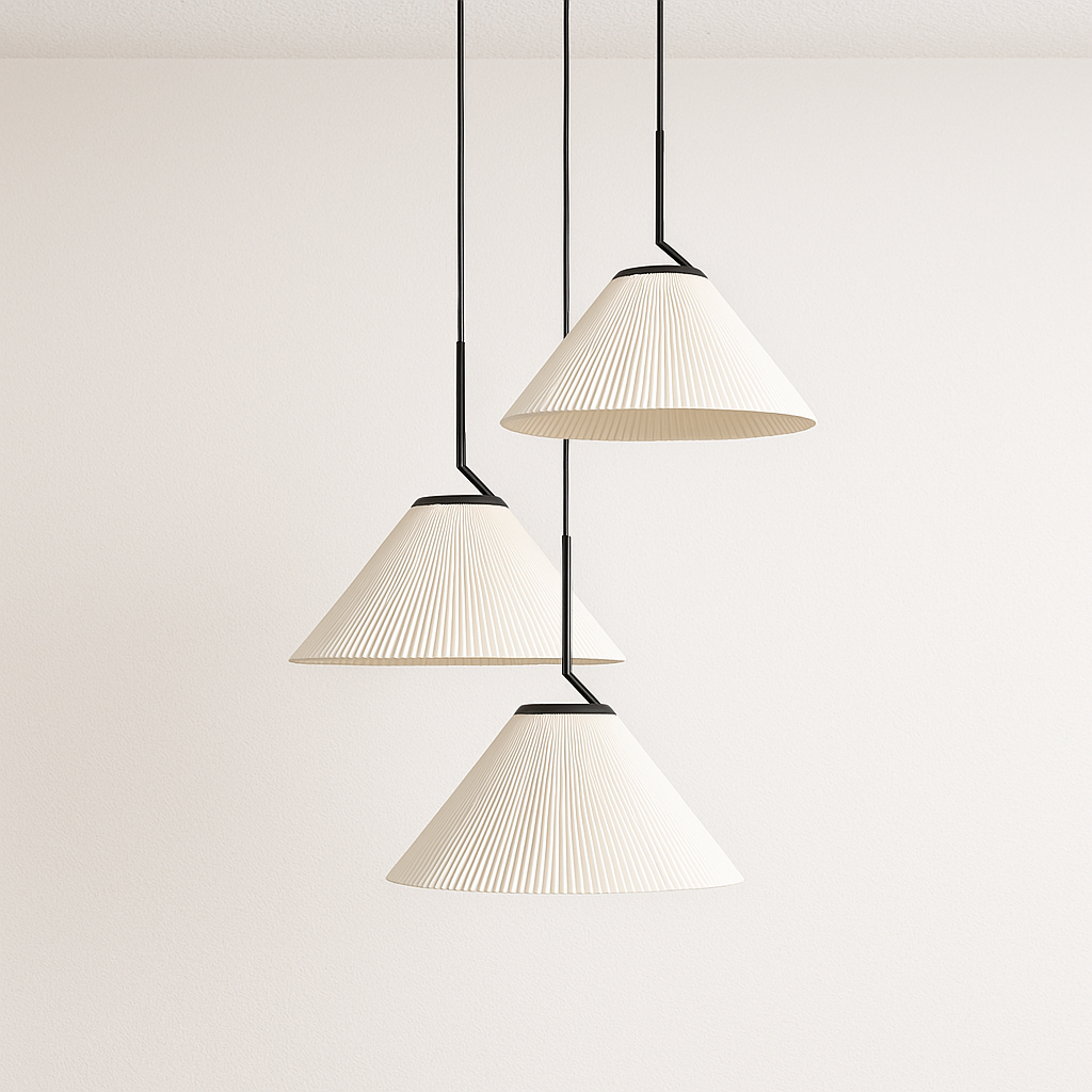 Luminária Pendente Moderna Minimalista Tecido Metal Nimbus