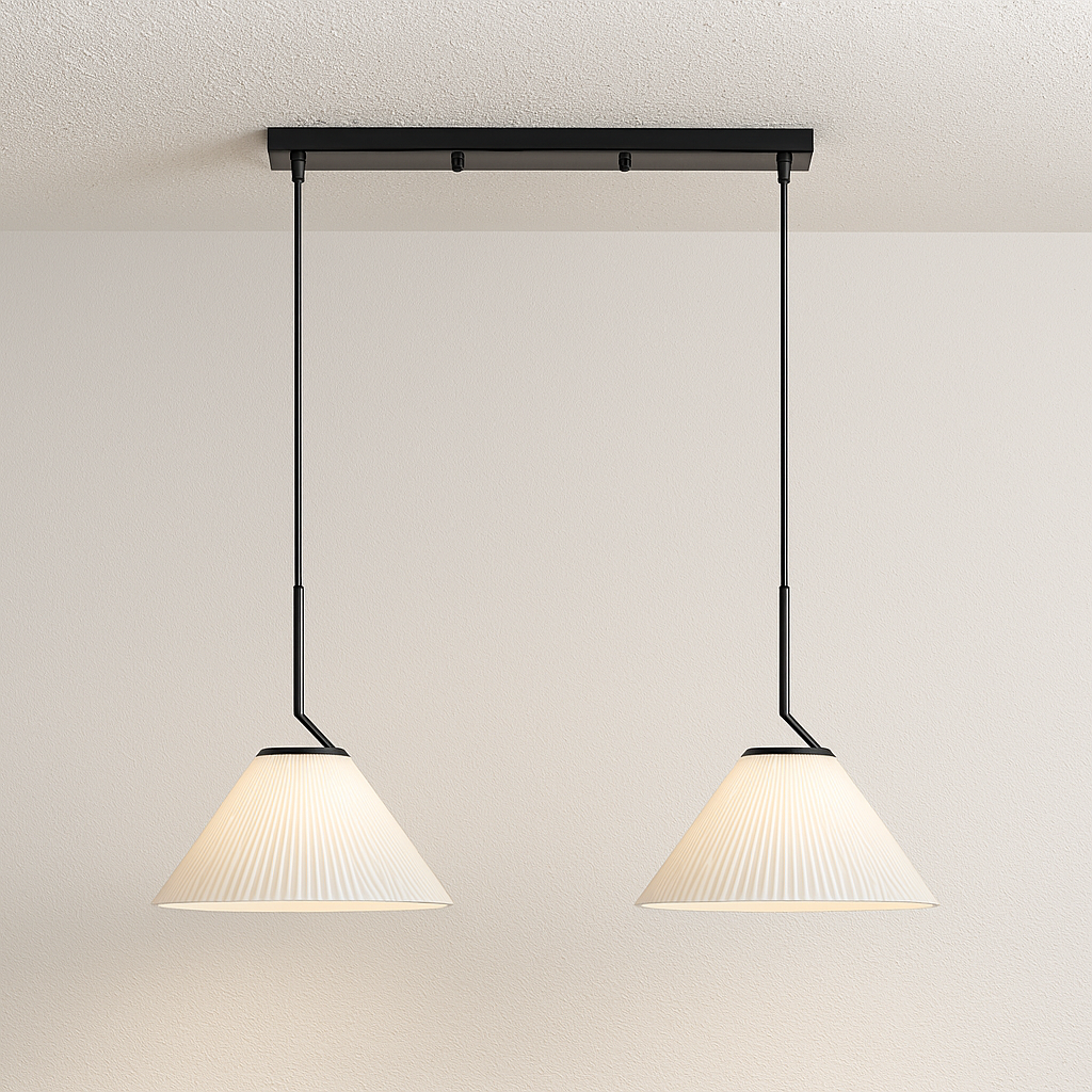 Luminária Pendente Moderna Minimalista Tecido Metal Nimbus