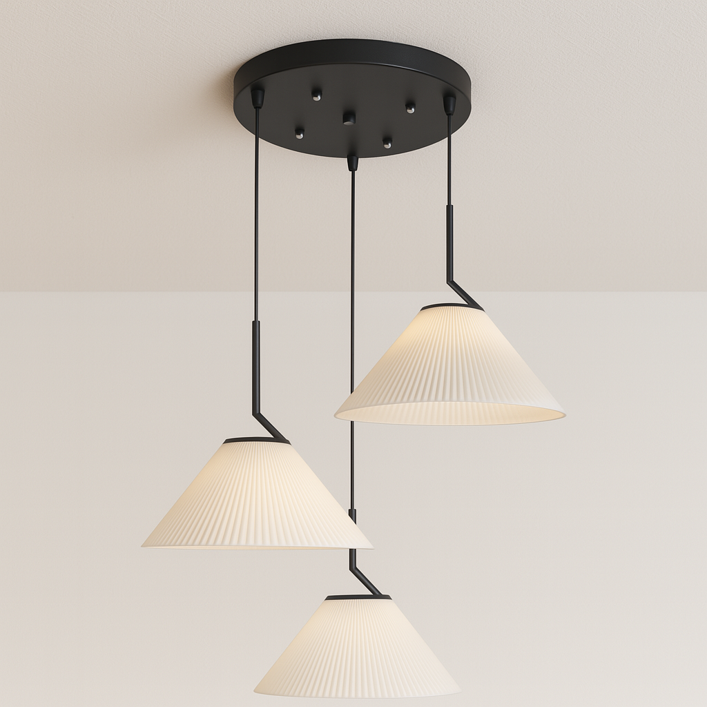Luminária Pendente Moderna Minimalista Tecido Metal Nimbus