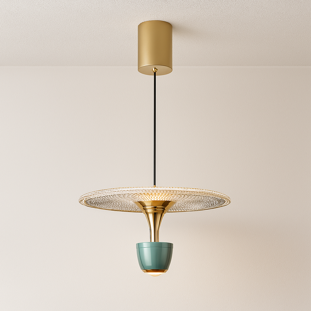 Luminária Pendente Moderna Minimalista LED Acrílico Metal Kimiatto