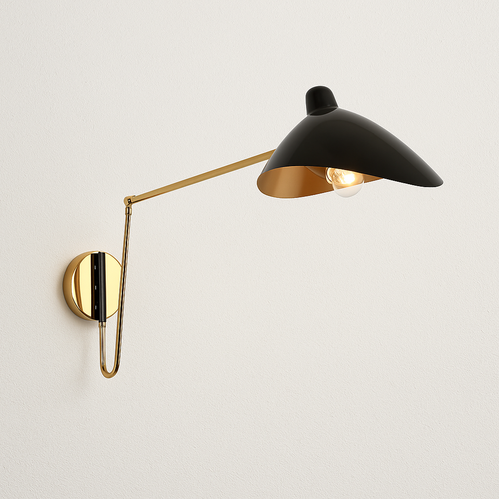 Luminária Arandela Articulada Moderna Minimalista Metal Shoot