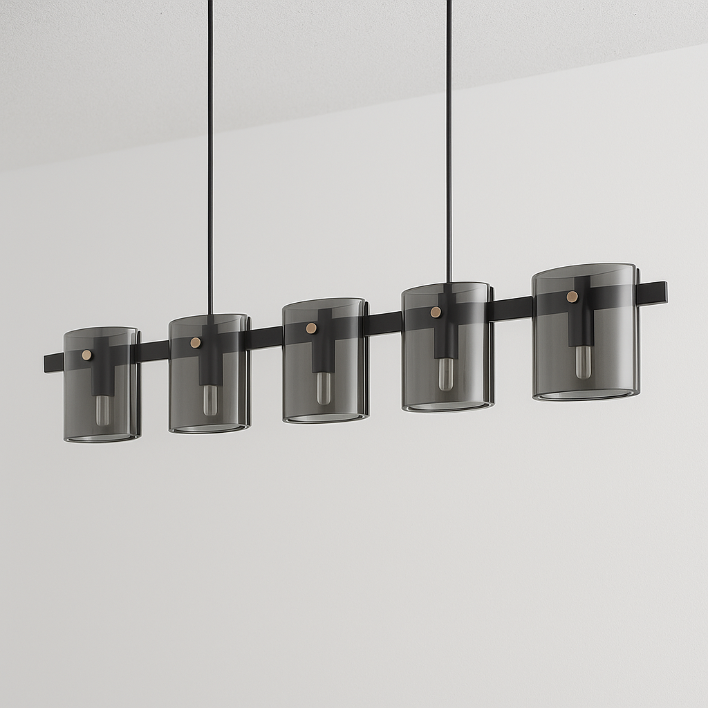 Luminária Pendente Moderno Minimalista Linear Retangular Vidro Flux