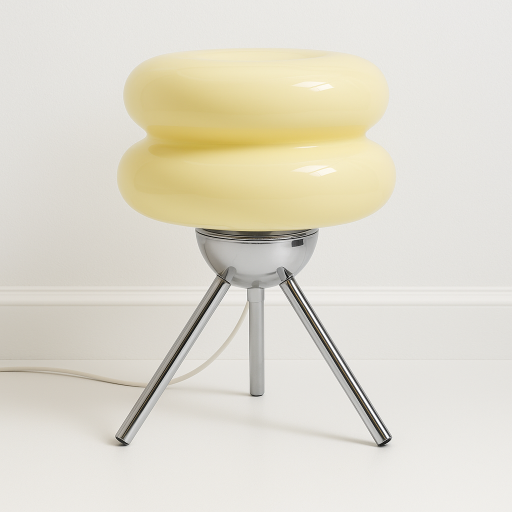 Luminária de Mesa Abajur Moderna Minimalista LED Vidro Joulla