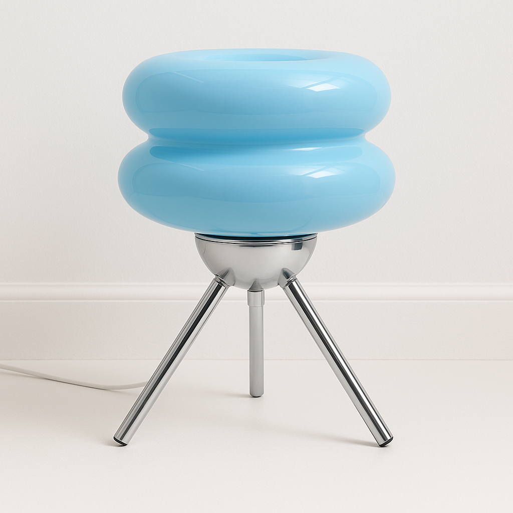 Luminária de Mesa Abajur Moderna Minimalista LED Vidro Joulla