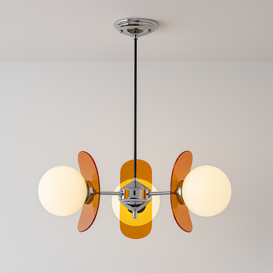 Luminária Pendente Moderna Minimalista Metal Acrílico Sirius