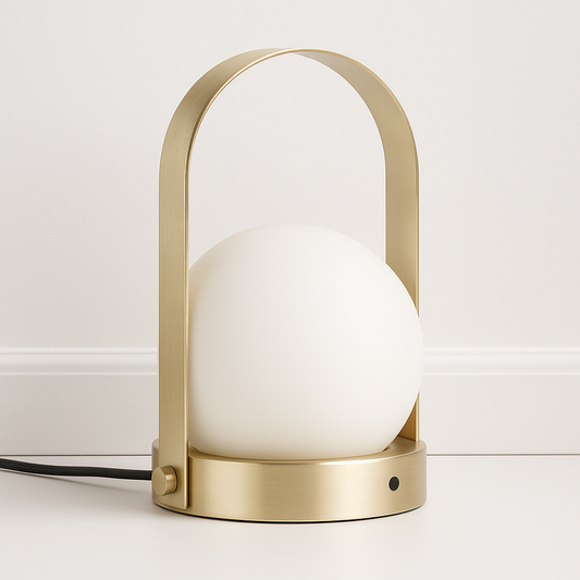 Luminária de Mesa Abajur Moderna Minimalista Globo de Vidro Solix