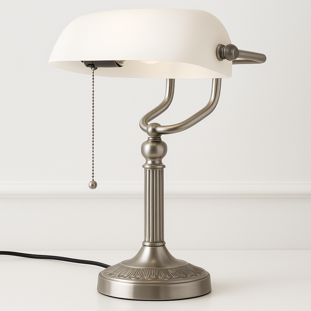 Luminária de Mesa Abajur Moderna Clássica Metal Vidro Hide