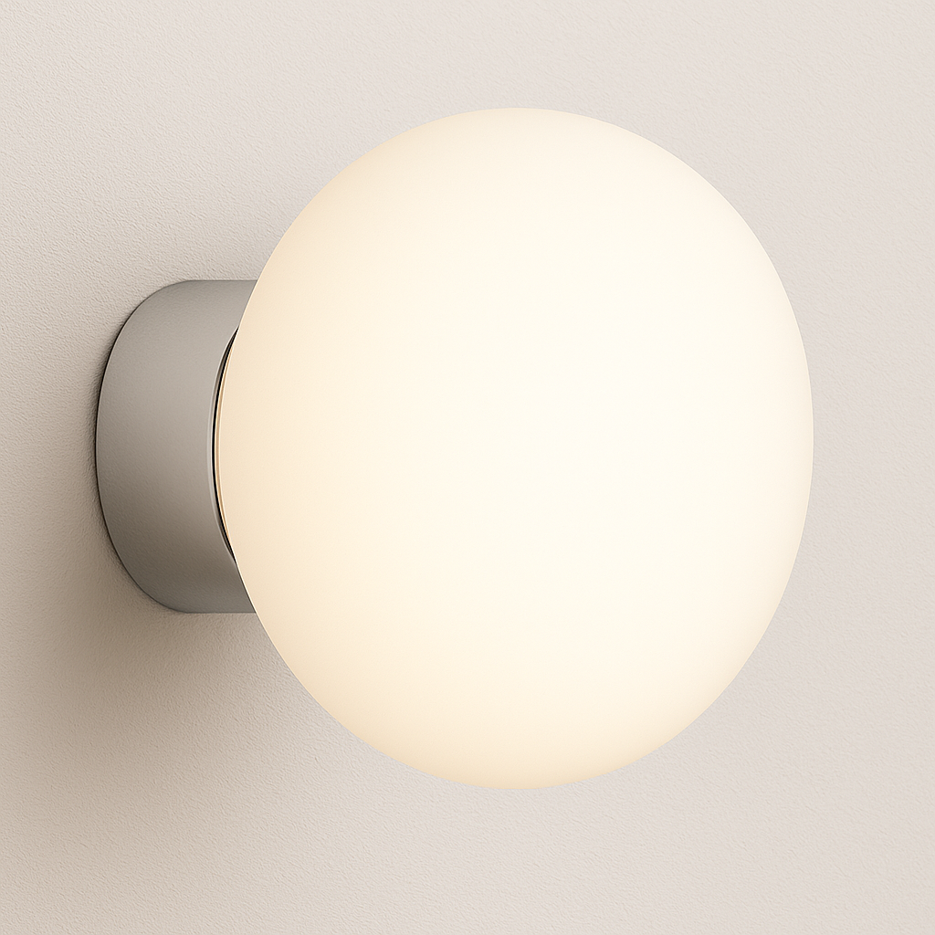 Luminária Arandela Moderna Minimalista Oval Metal Vidro Ravo