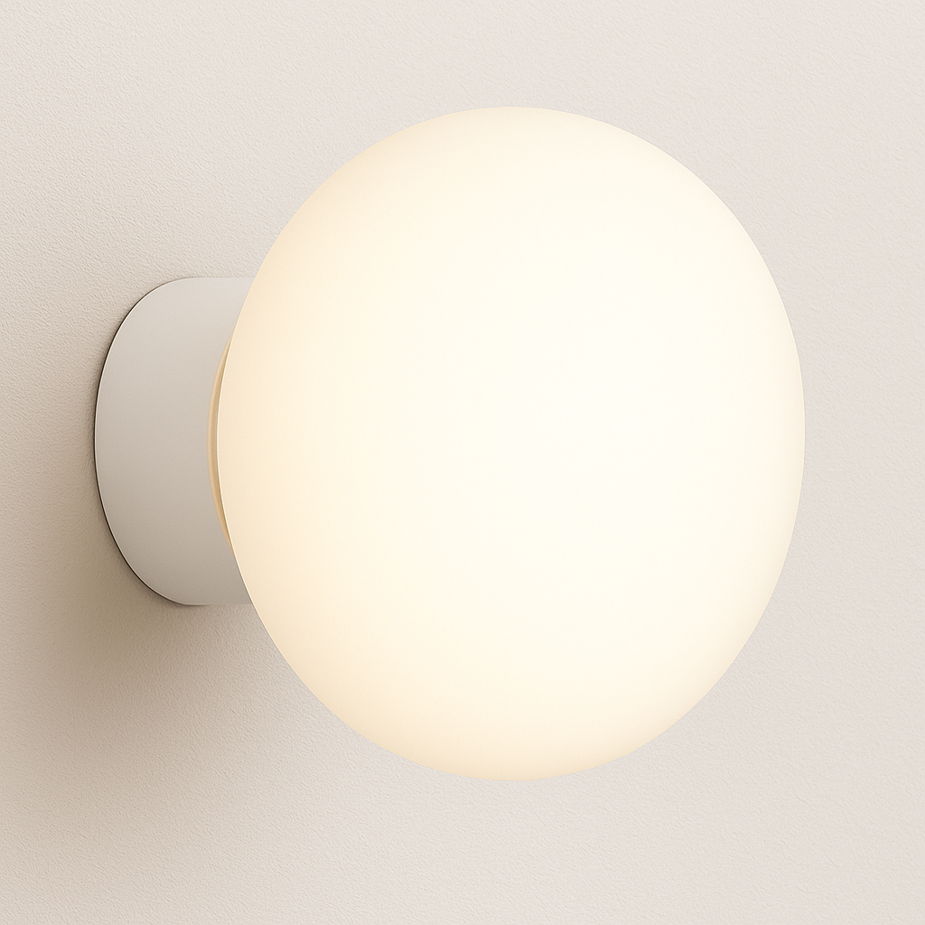 Luminária Arandela Moderna Minimalista Oval Metal Vidro Ravo
