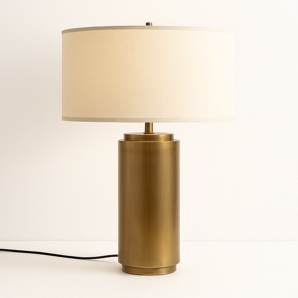 Luminária de Mesa Abajur Moderna Minimalista Tecido Ciliato