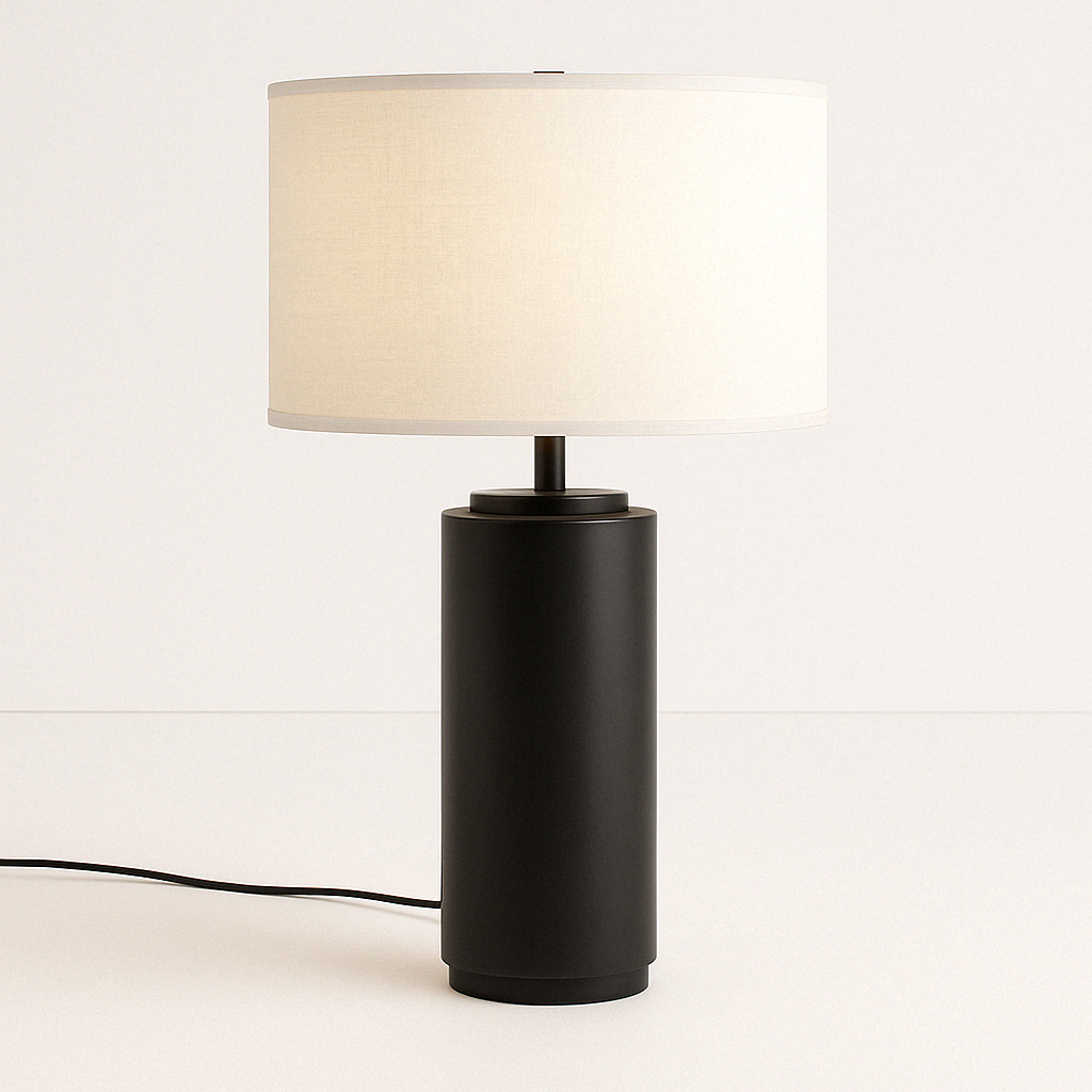 Luminária de Mesa Abajur Moderna Minimalista Tecido Ciliato