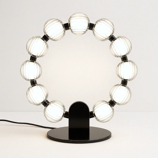 Luminária de Mesa Abajur Moderna Minimalista LED Vidro Margorini