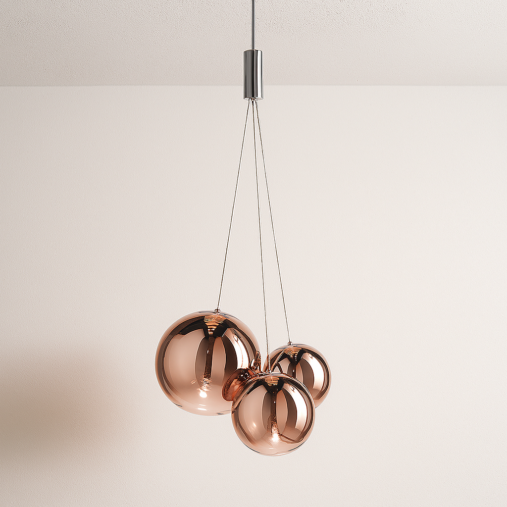 Luminária Pendente Moderno Minimalista Globo de Vidro Yarz