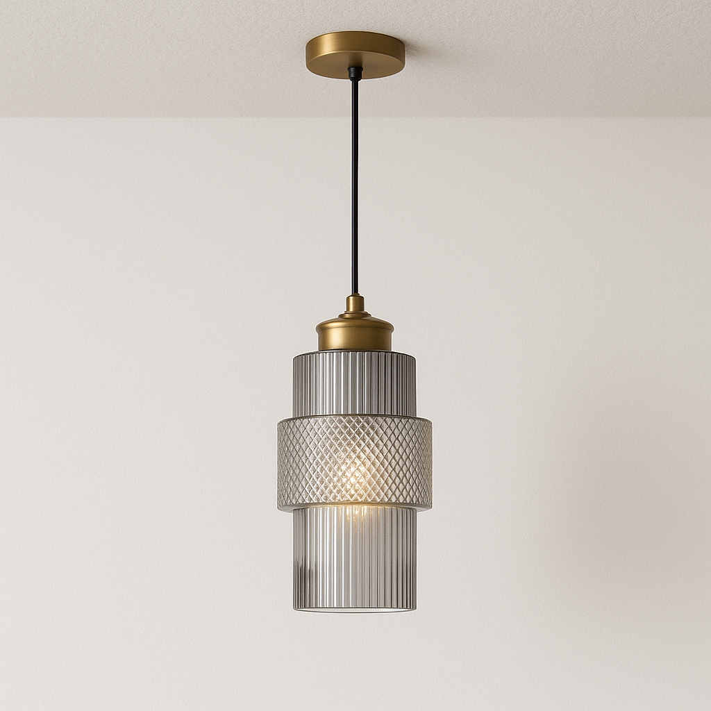 Luminária Pendente Moderna Minimalista LED Vidro Metal Sigatto