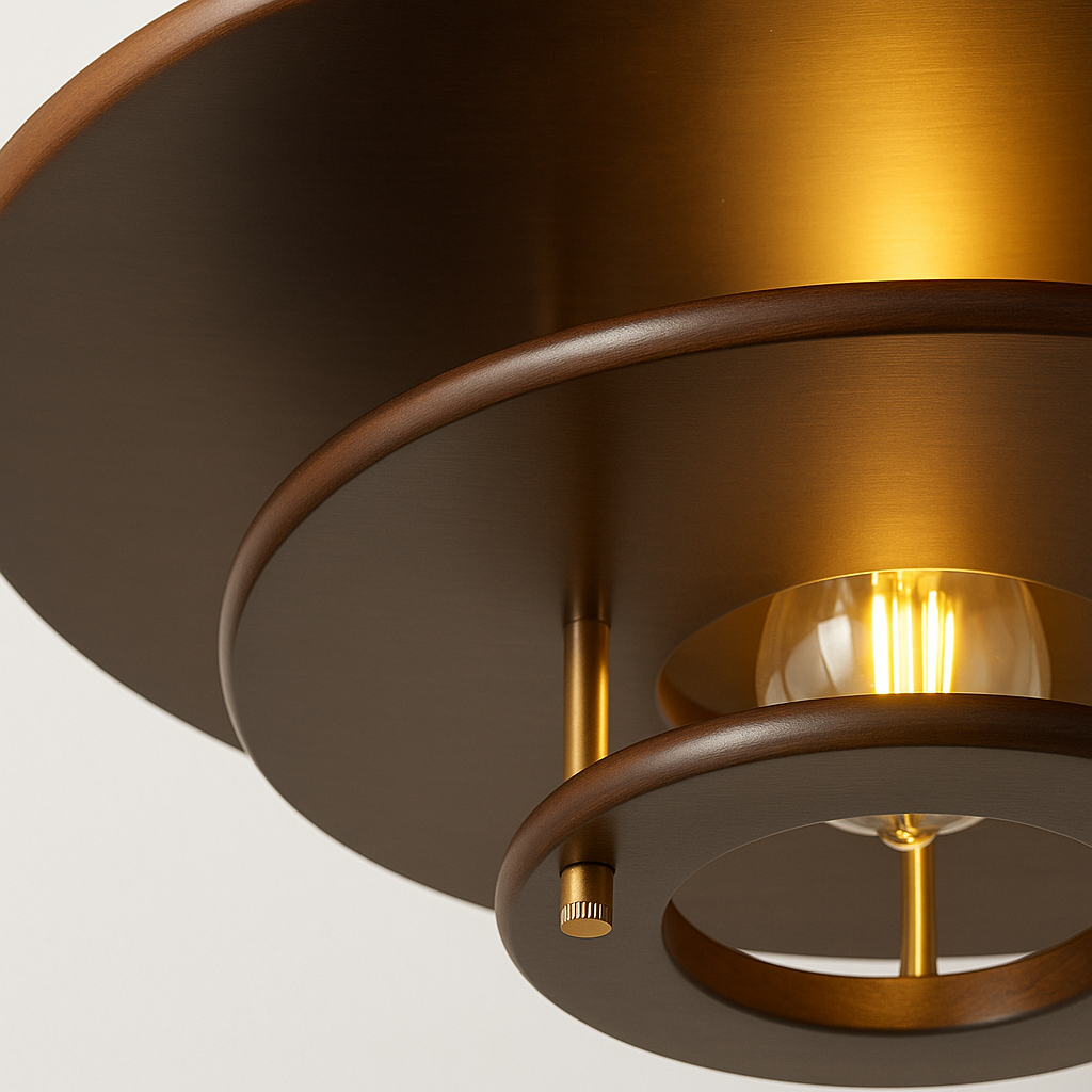Luminária Pendente Moderna Minimalista Madeira Scateri