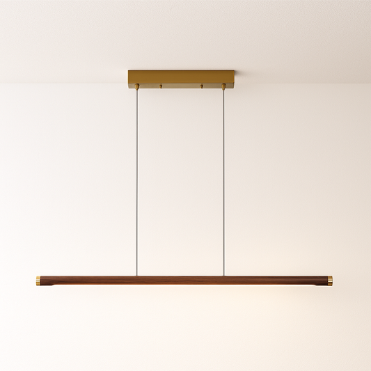 Luminária Pendente Moderna Minimalista LED Madeira Venus