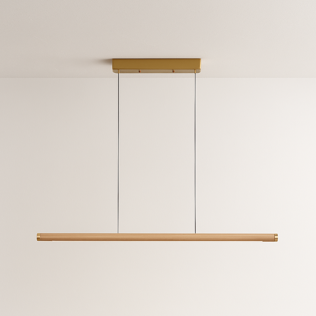 Luminária Pendente Moderna Minimalista LED Madeira Venus