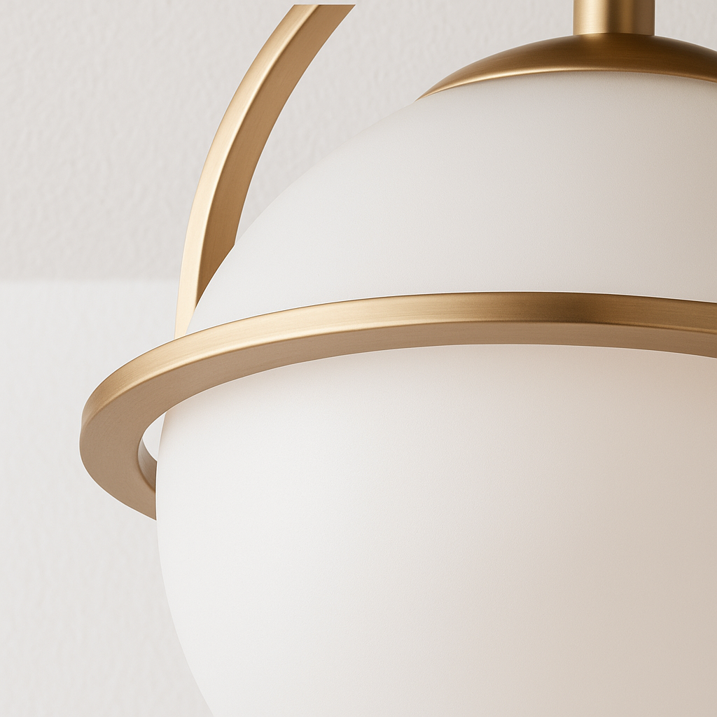 Luminária Pendente Moderna Minimalista Vidro Metal Haloé