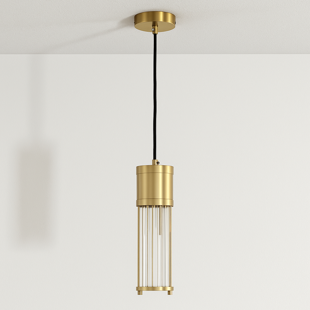 Luminária Pendente Moderna Minimalista Metal Vidro Bazzalo
