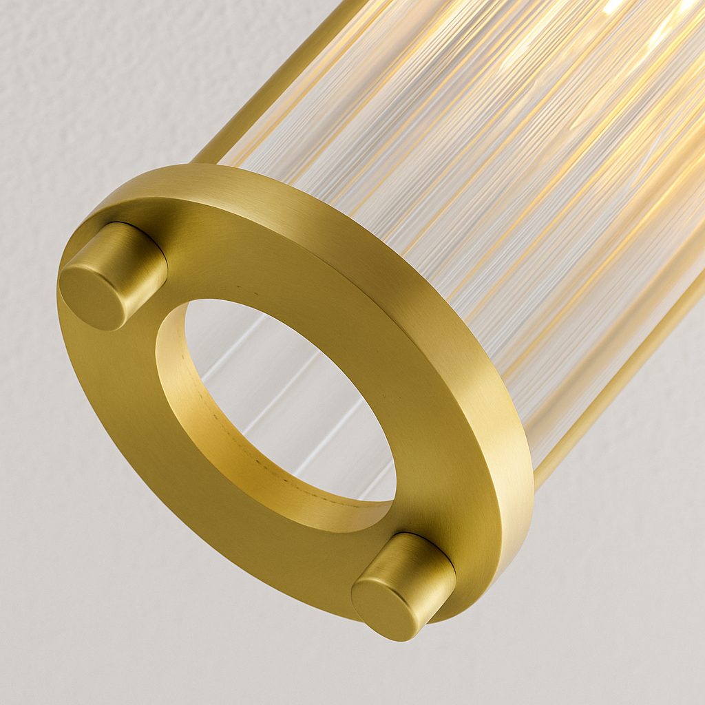 Luminária Pendente Moderna Minimalista Metal Vidro Bazzalo