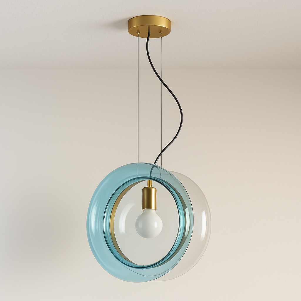 Luminária Pendente Moderna Minimalista Vidro Vitra
