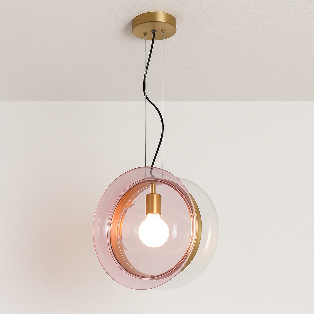 Luminária Pendente Moderna Minimalista Vidro Vitra