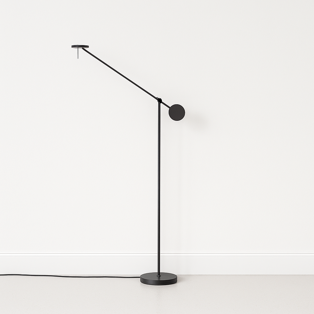 Luminária de Piso Coluna Moderna Minimalista Articulada Turi