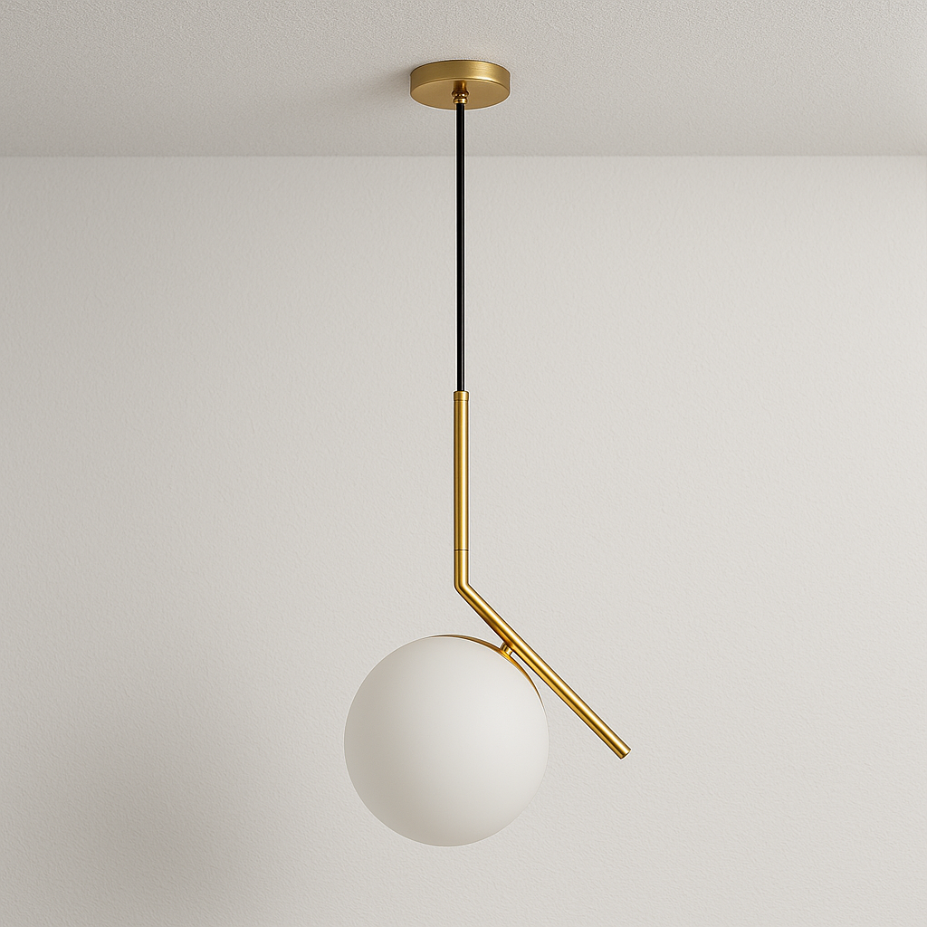 Luminária Pendente Moderno Minimalista Globo de Vidro Venli