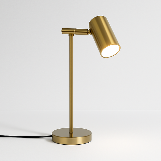Luminária de Mesa Abajur Moderna Minimalista LED Metal Gold Lux