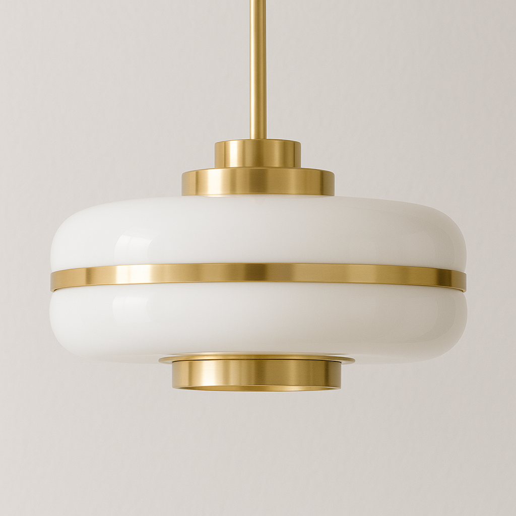 Luminária Pendente Minimalista Vidro Metal Bolvar