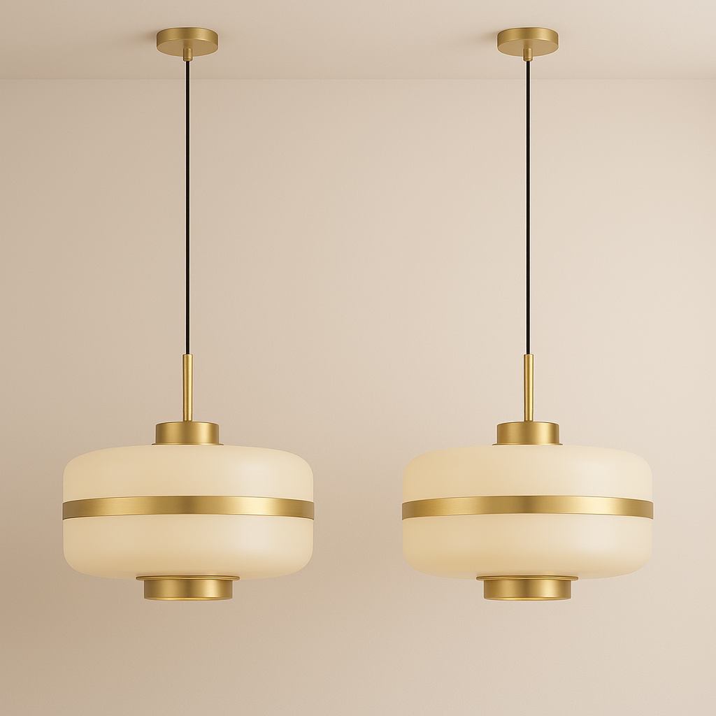 Luminária Pendente Minimalista Vidro Metal Bolvar