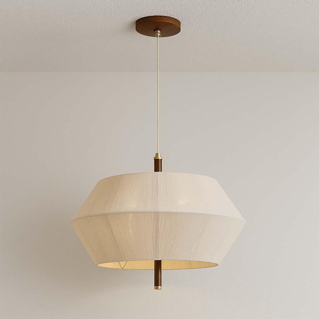 Luminária Pendente Moderna Minimalista Tecido Toliaza