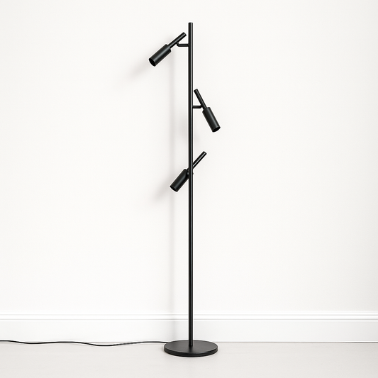Luminária de Piso Moderna Minimalista Articulada LED Metal Luminor