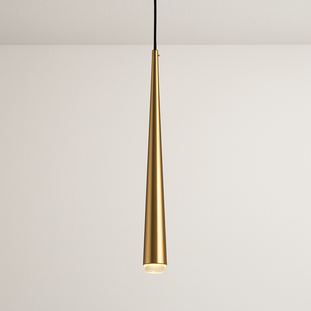 Luminária Pendente Moderna Minimalista Metal Cristal Tubo Gota Shine