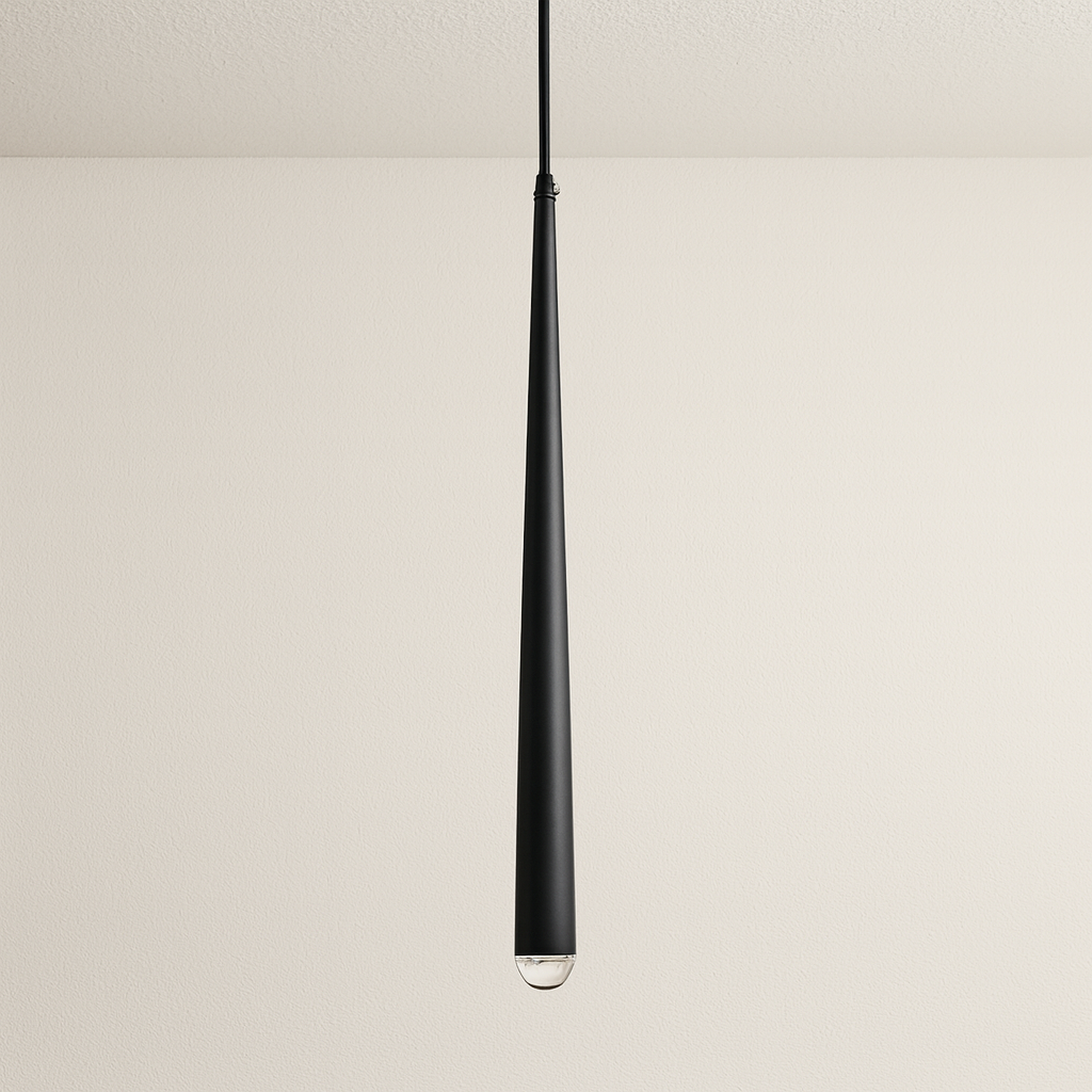 Luminária Pendente Moderna Minimalista Metal Cristal Tubo Gota Shine