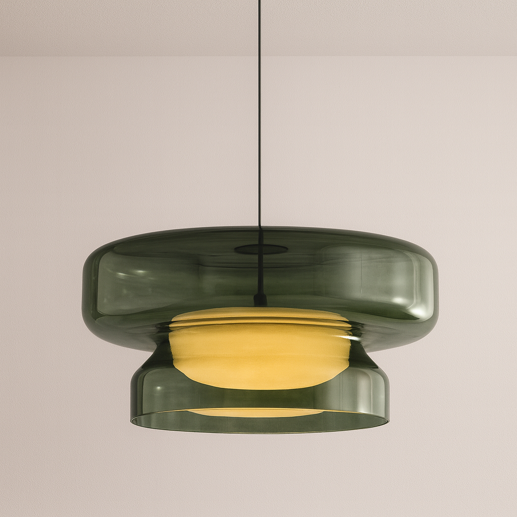 Luminária Pendente Moderna Minimalista Metal Vidro Densy
