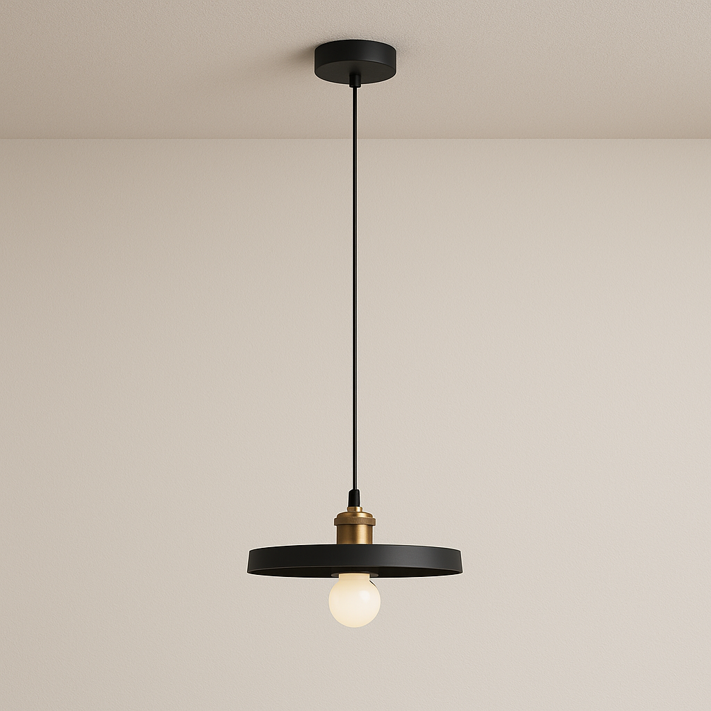 Luminária Pendente Moderna Minimalista Industrial Metal Flash