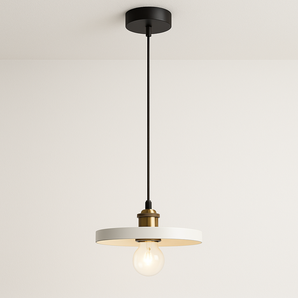 Luminária Pendente Moderna Minimalista Industrial Metal Flash