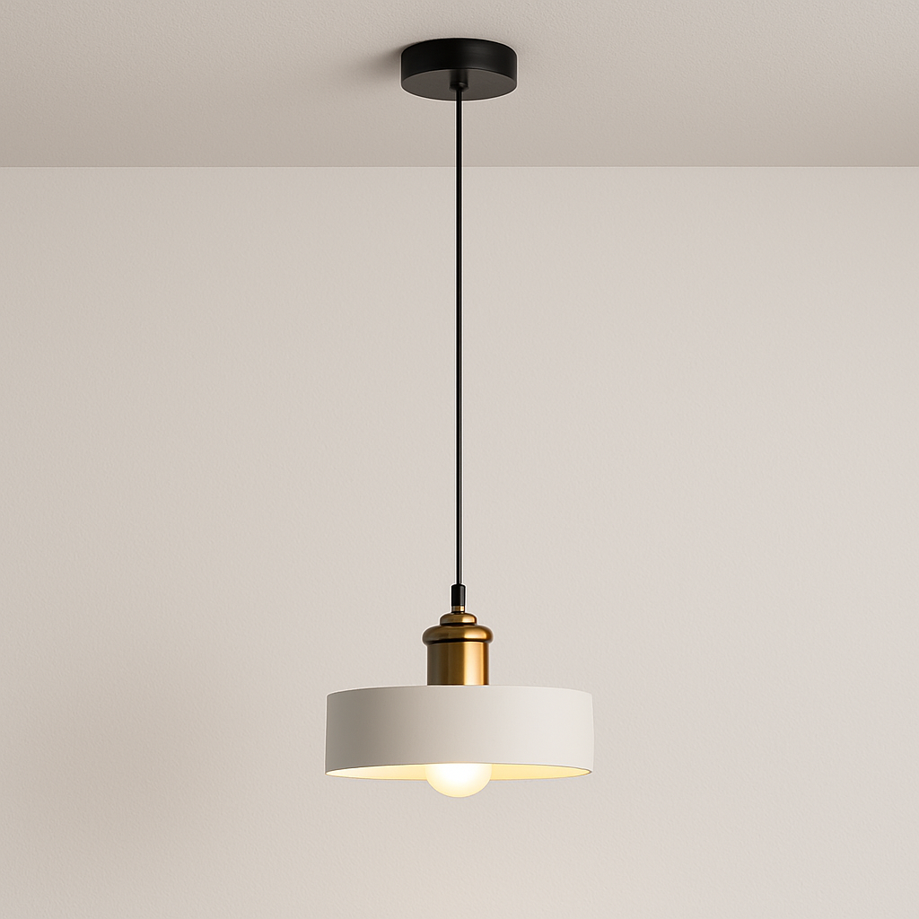 Luminária Pendente Moderna Minimalista Industrial Metal Flash
